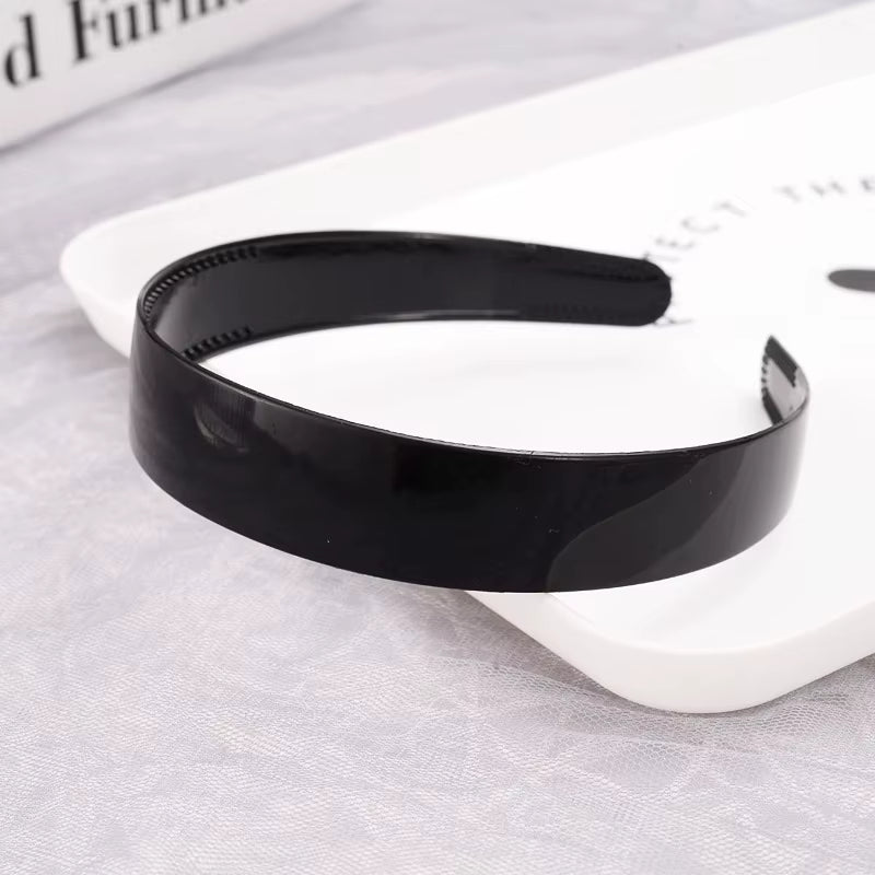 1Pc Fashion Wave Mens Women Unisex Plastic Resin Black Wavy Hair Head Hoop Band Sport Headband Hair Accessories Headdress