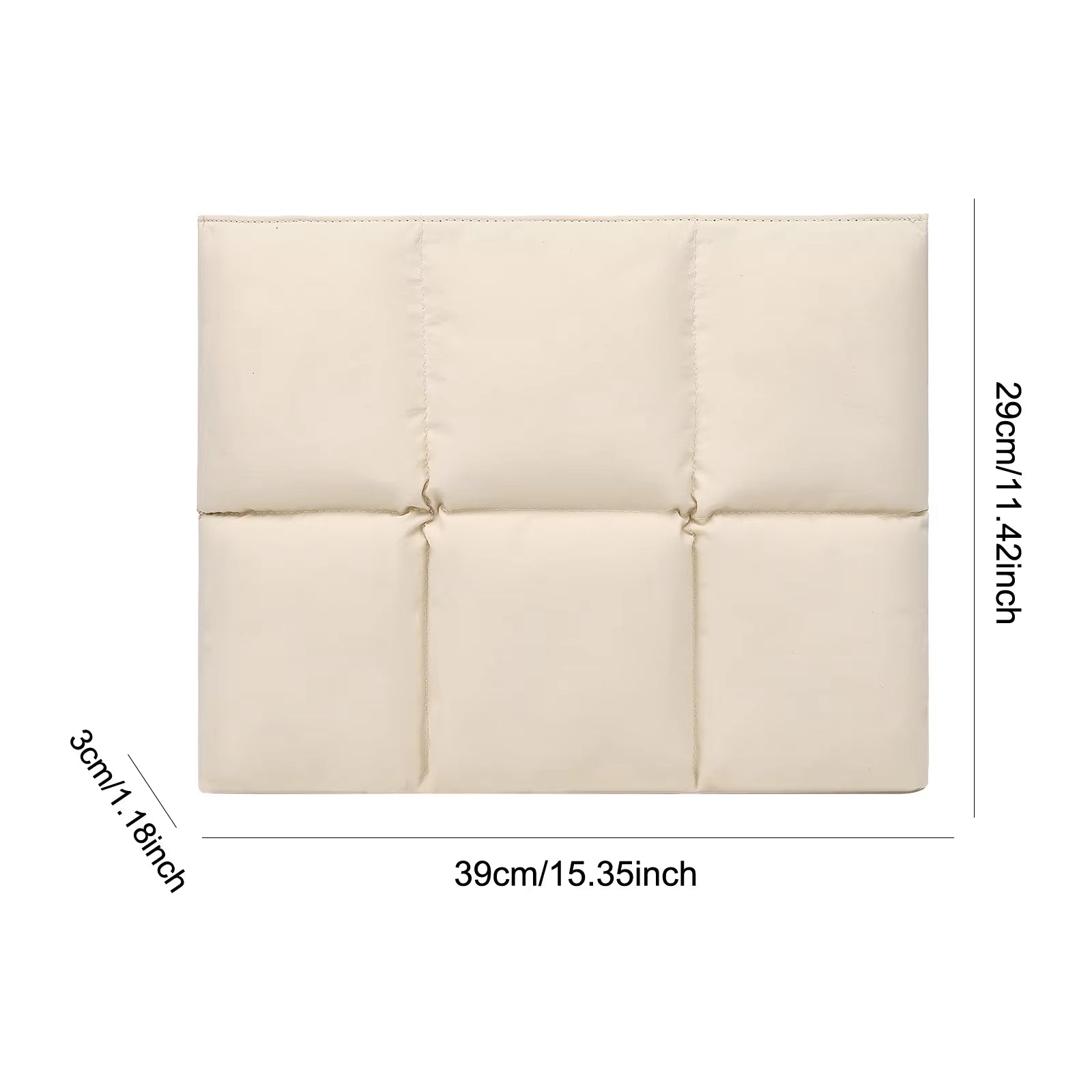 Nylon Quilted Puffy Notebook Carrying Case Comfortable Laptop Case for Women 15-15.6 Inch Tablet