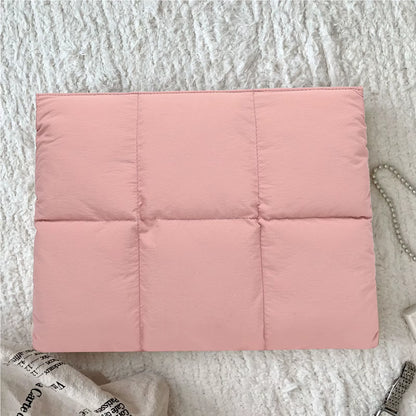 Nylon Quilted Puffy Notebook Carrying Case Comfortable Laptop Case for Women 15-15.6 Inch Tablet