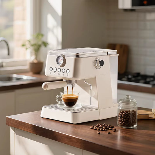 New Arrival High End Household Semi-Automatic Espresso Coffee Maker Machine with Brew and Milk Frother