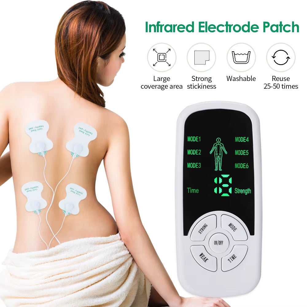 Electric Massage Instrument EMS Tense Machine Pulse Massager Tens Acupuncture Electrical Muscle Stimulator for Neck Back Body