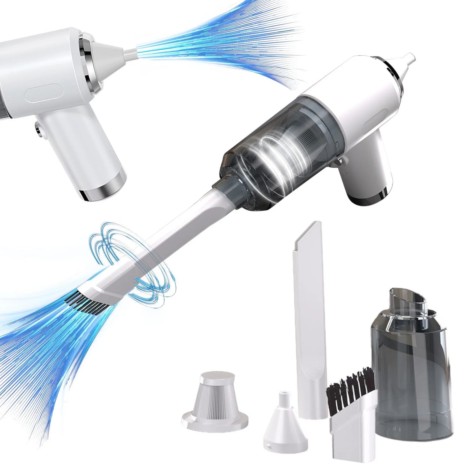 Car Vacuum Cleaner - High Power Wireless Handheld Vacuum, 3 in 1 Multifunctional Cordless Vacuum with Brushless Motor, Portable Mini Vacuum Cleaner Rechargeable for Car Detailing, Home