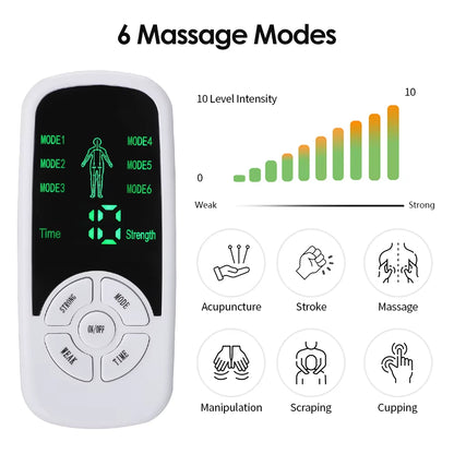 Electric Massage Instrument EMS Tense Machine Pulse Massager Tens Acupuncture Electrical Muscle Stimulator for Neck Back Body
