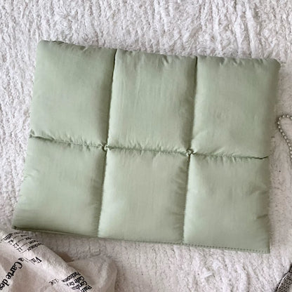 Nylon Quilted Puffy Notebook Carrying Case Comfortable Laptop Case for Women 15-15.6 Inch Tablet