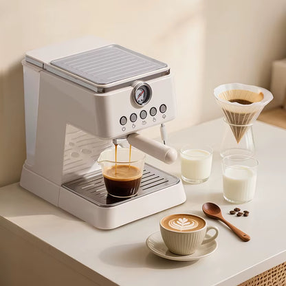 New Arrival High End Household Semi-Automatic Espresso Coffee Maker Machine with Brew and Milk Frother