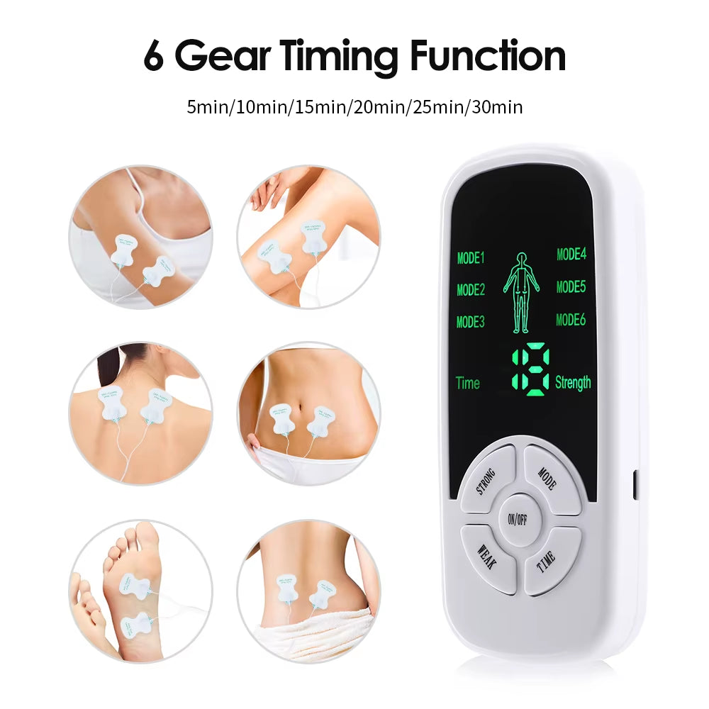 Electric Massage Instrument EMS Tense Machine Pulse Massager Tens Acupuncture Electrical Muscle Stimulator for Neck Back Body