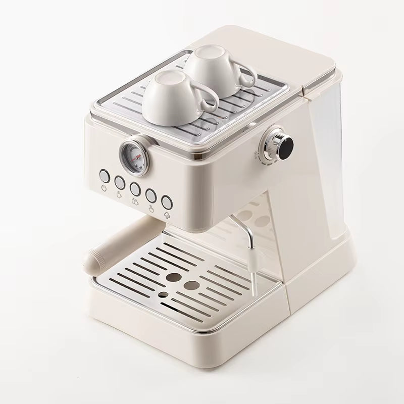 New Arrival High End Household Semi-Automatic Espresso Coffee Maker Machine with Brew and Milk Frother