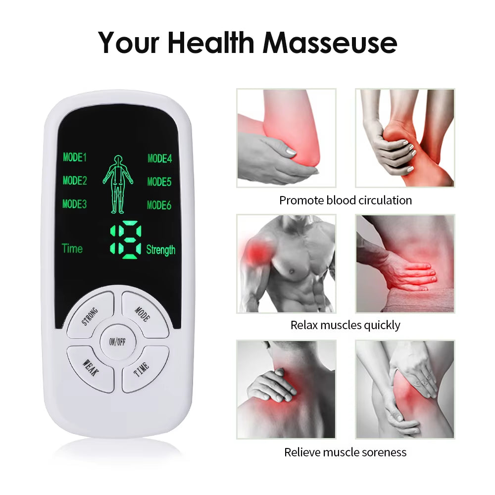 Electric Massage Instrument EMS Tense Machine Pulse Massager Tens Acupuncture Electrical Muscle Stimulator for Neck Back Body