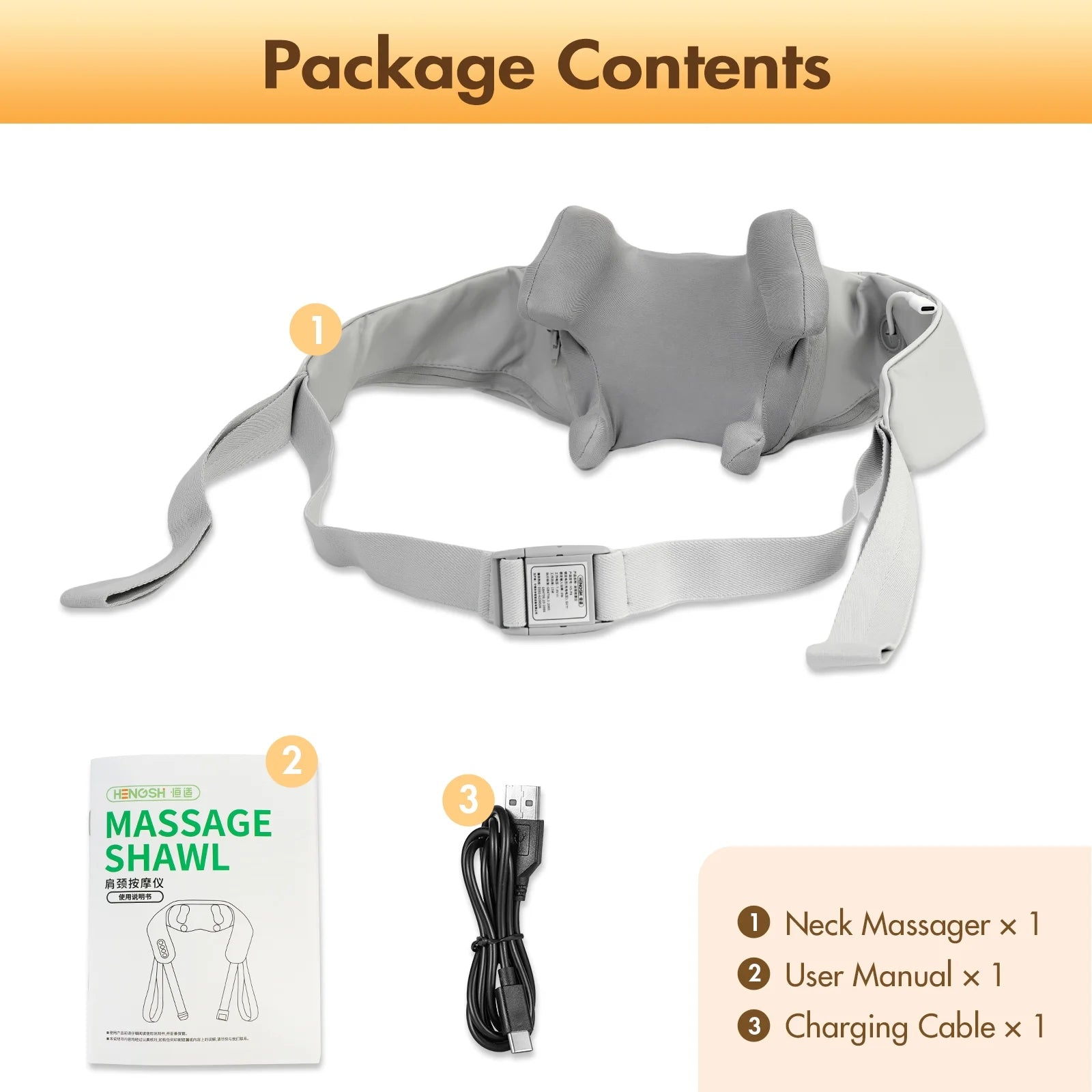 Shiatsu Neck and Back Massager with Heat, 6D Cordless Shoulder Massager, Deep Tissue Kneading Massage for Men and Women, Perfect Relaxation Gift