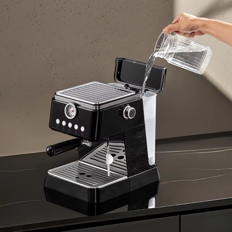 New Arrival High End Household Semi-Automatic Espresso Coffee Maker Machine with Brew and Milk Frother