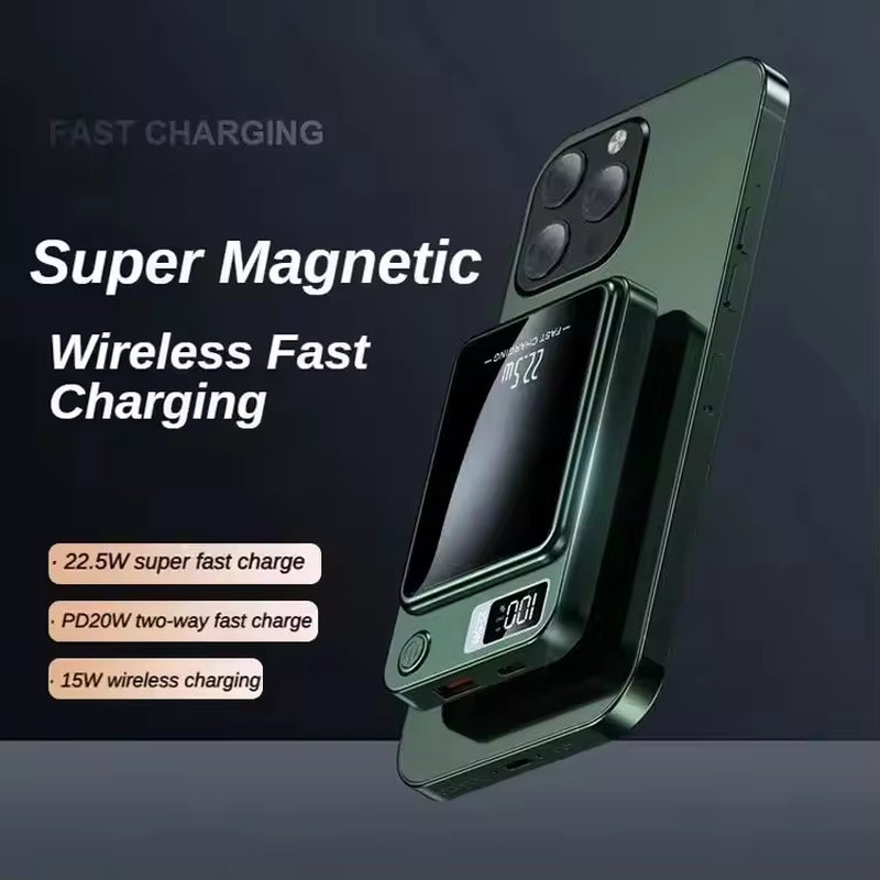 22.5W Quick Charge Powerbanks Slim and Small Magnetic Wireless Power Station with Charging Cord