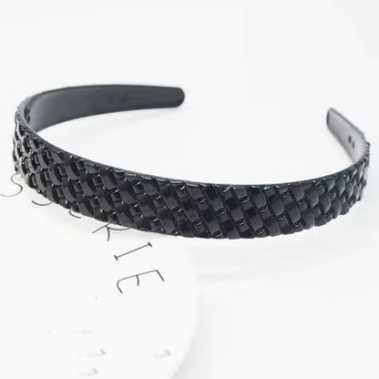 1Pc Fashion Wave Mens Women Unisex Plastic Resin Black Wavy Hair Head Hoop Band Sport Headband Hair Accessories Headdress