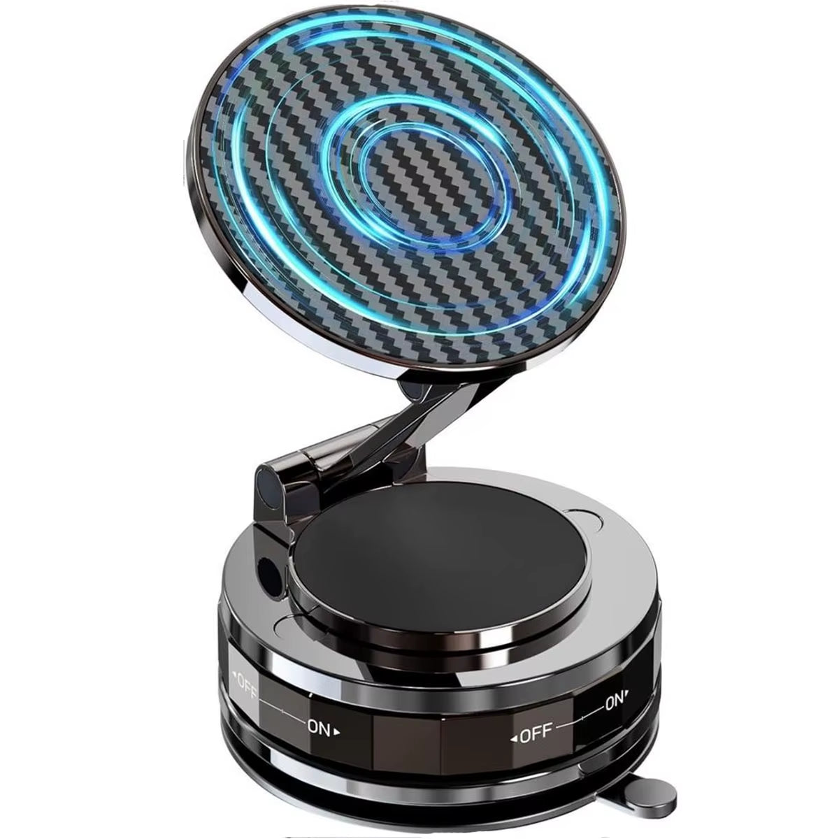 Magnetic Suction Cup Phone Mount for Magsafe 360° Adjustable Magnetic Car Phone Holder Pocket Size Foldable Car Mount