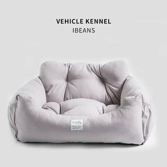 Pet Dog Portable Car Seat Central Control Nonslip Dog Carriers Safe Car Armrest Box Booster Kennel Bed for Small Dog Cat Travel